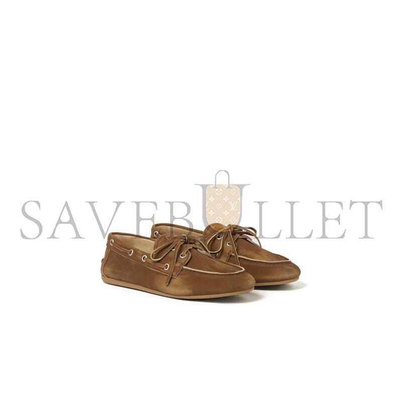 MIU MIU FADED UNLINED SUEDE LOAFERS 5D123E